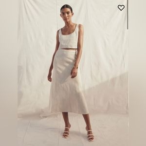 Reformation Silas linen skirt NWT